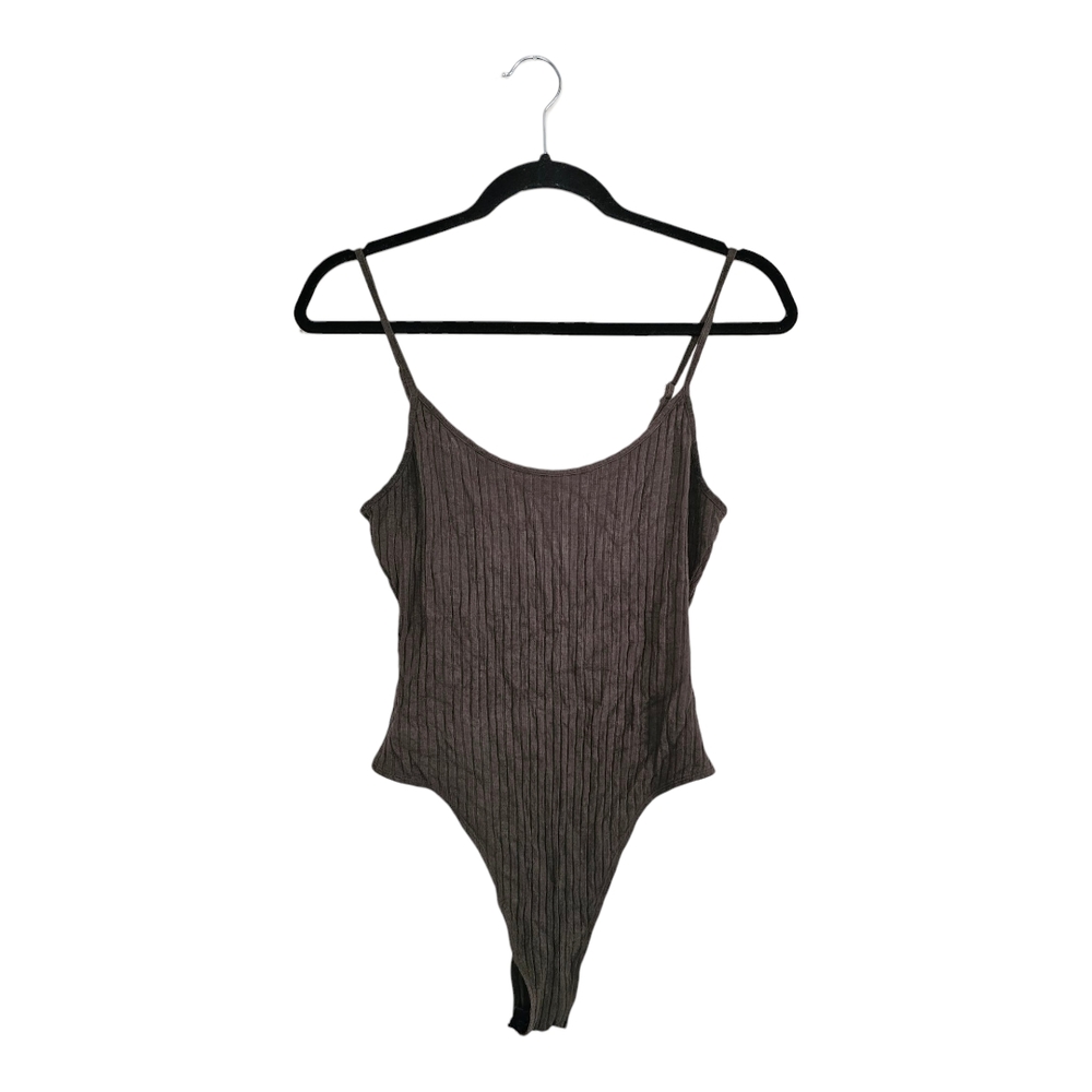 Revamped Olive Green Ribbed Bodysuit